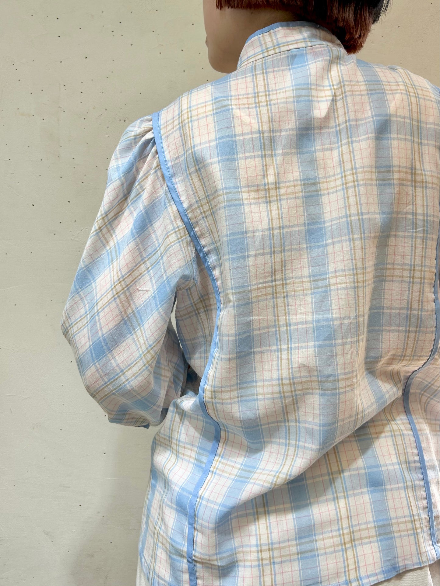 Vintage Plaid Blouse 〜Betty Barclay〜 [E27162]