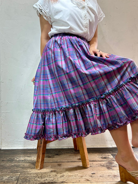 Vintage Plaid Skirt 〜bardehle〜 [E27021]
