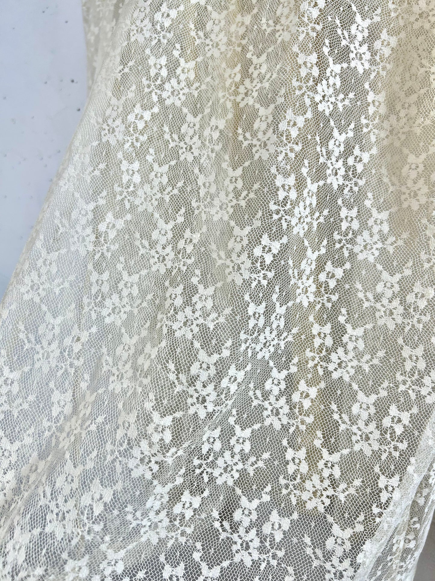 Vintage White Lace Blouse [D30023]