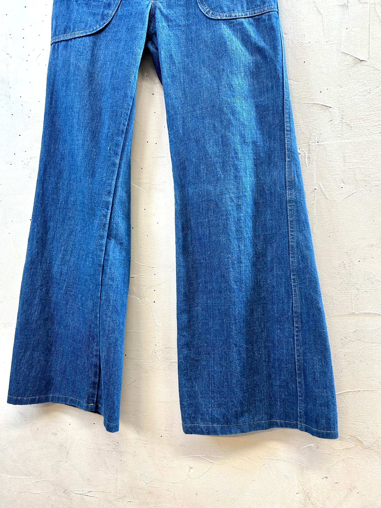 ’70s Vintage Denim Baggy Pants  [I28483]