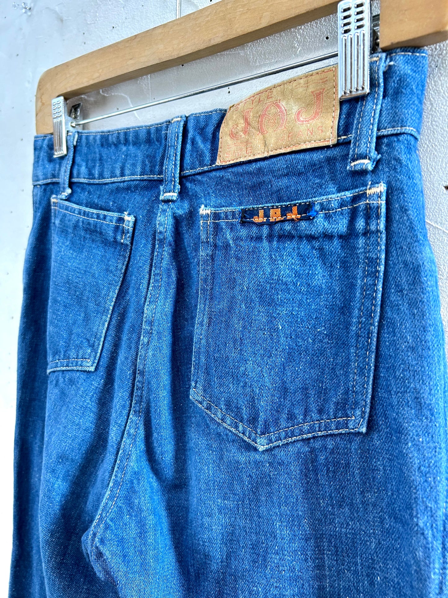 ’70s Vintage Denim Baggy Pants  [I28483]