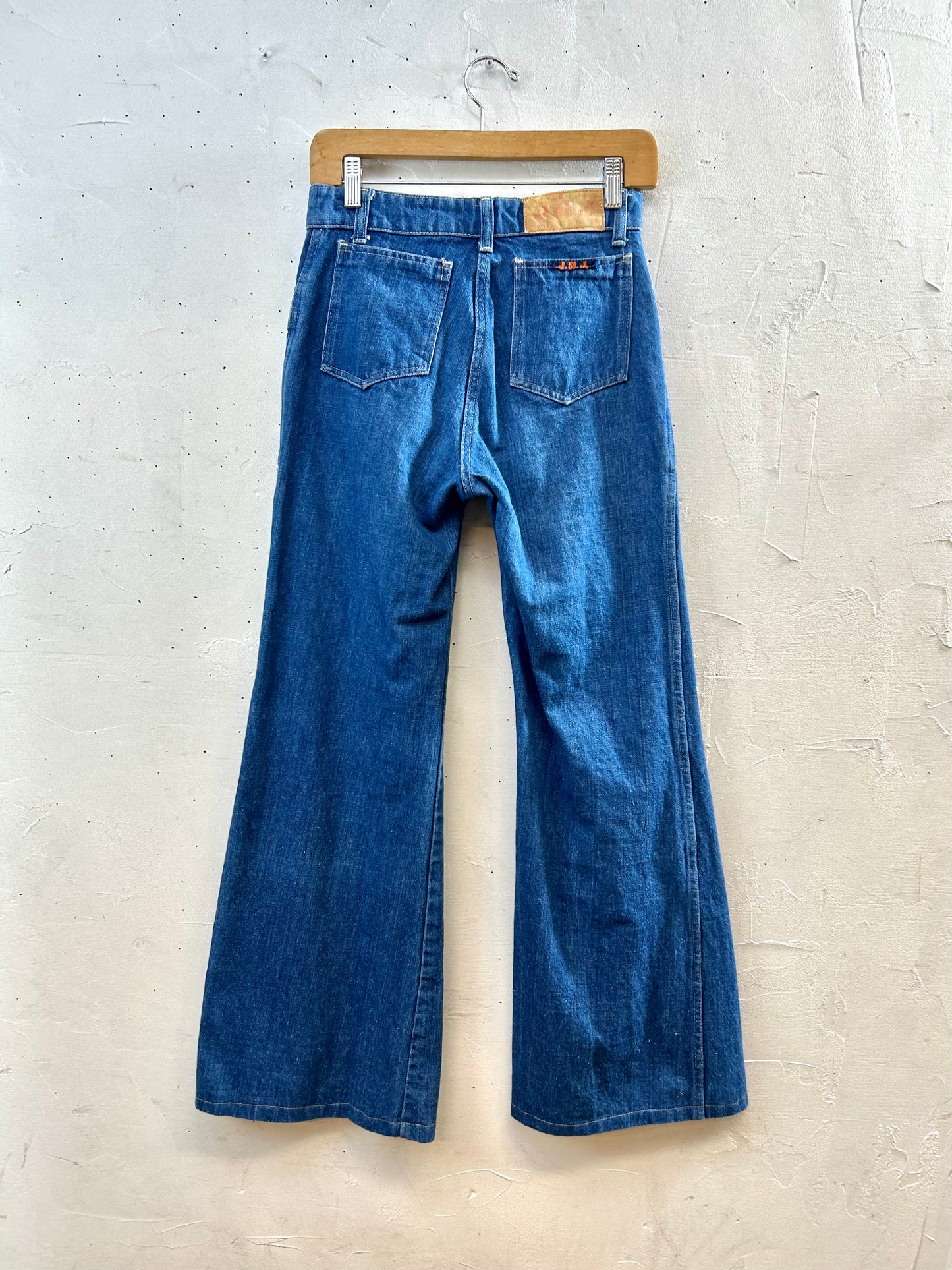 ’70s Vintage Denim Baggy Pants  [I28483]