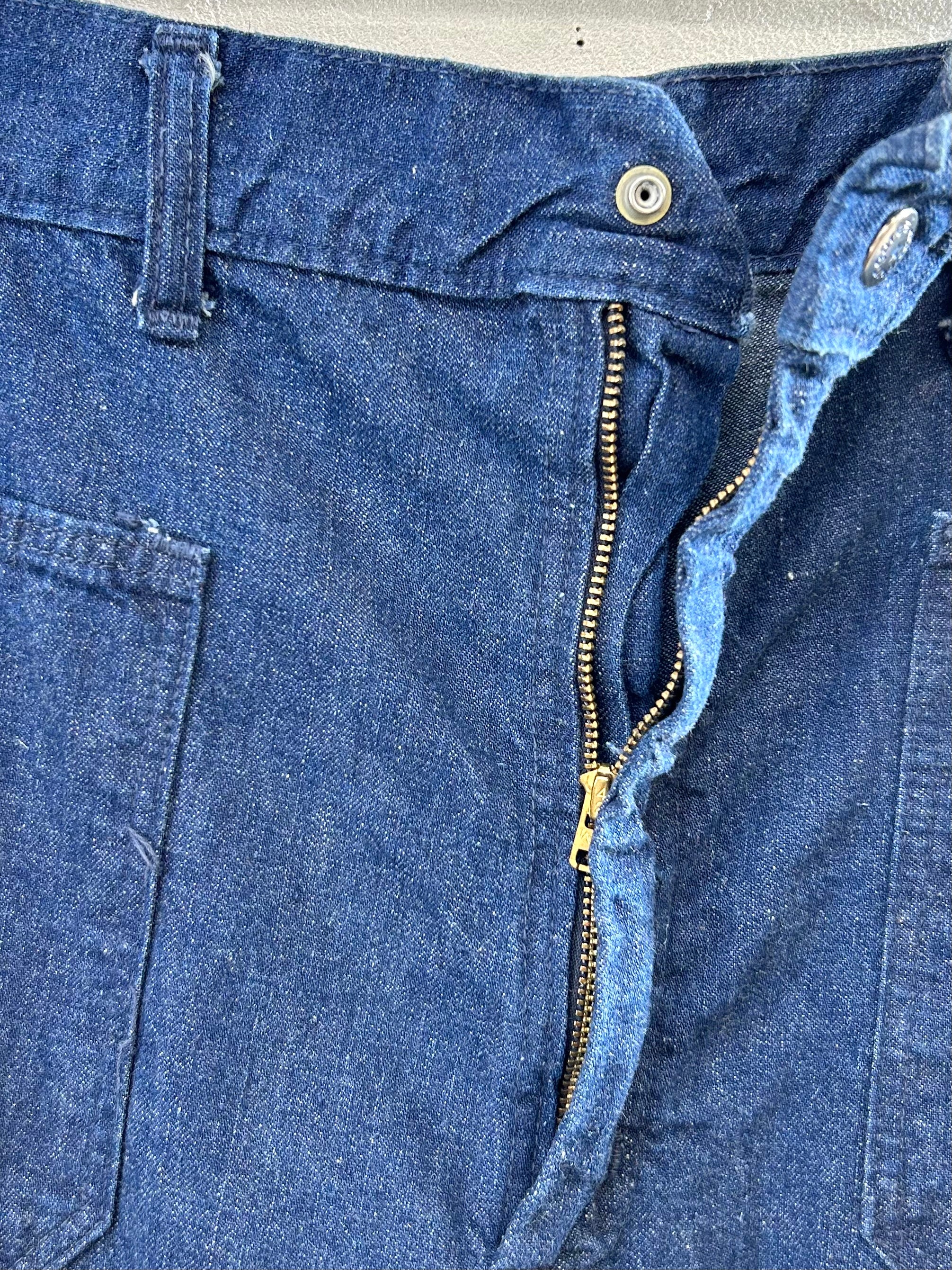 80s Vintage Denim Sailor Pants [I28484] – GROGGROG