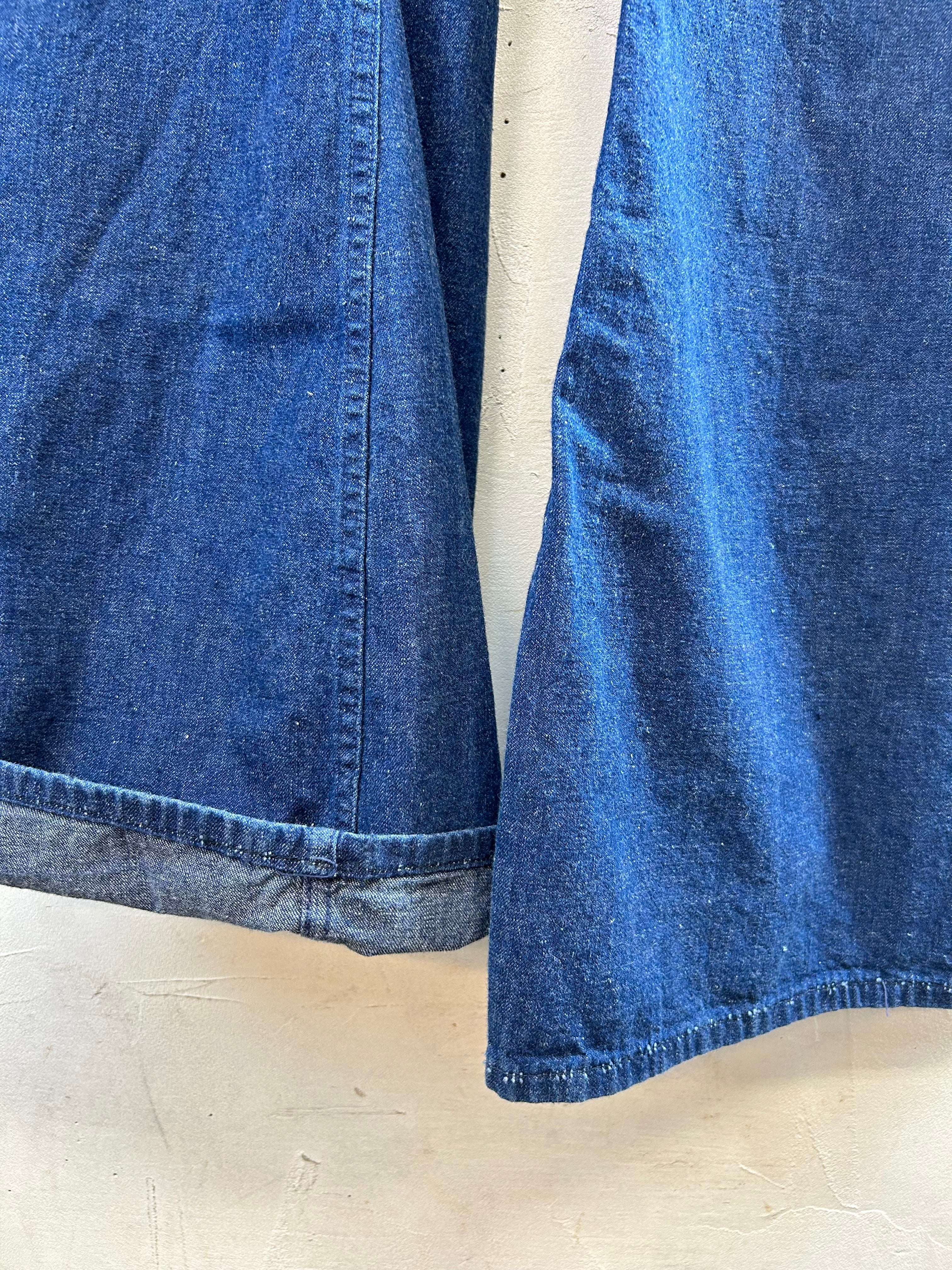 80s Vintage Denim Sailor Pants [I28484] – GROGGROG