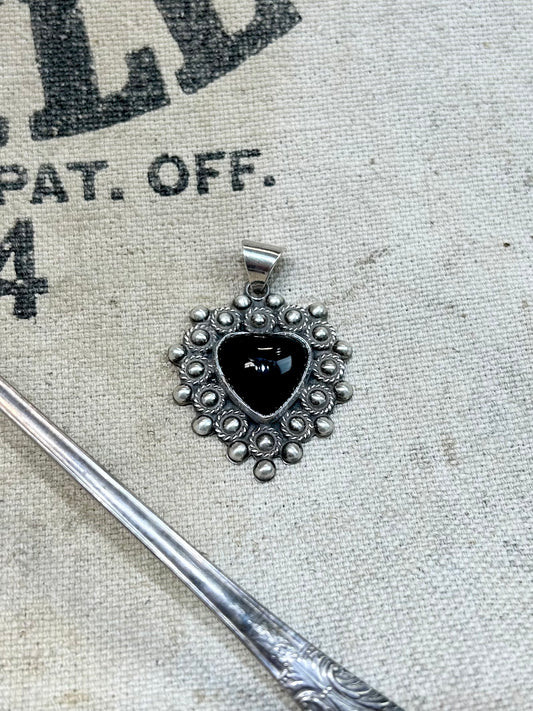 Vintage 925Silver Pendant Top [L25732]