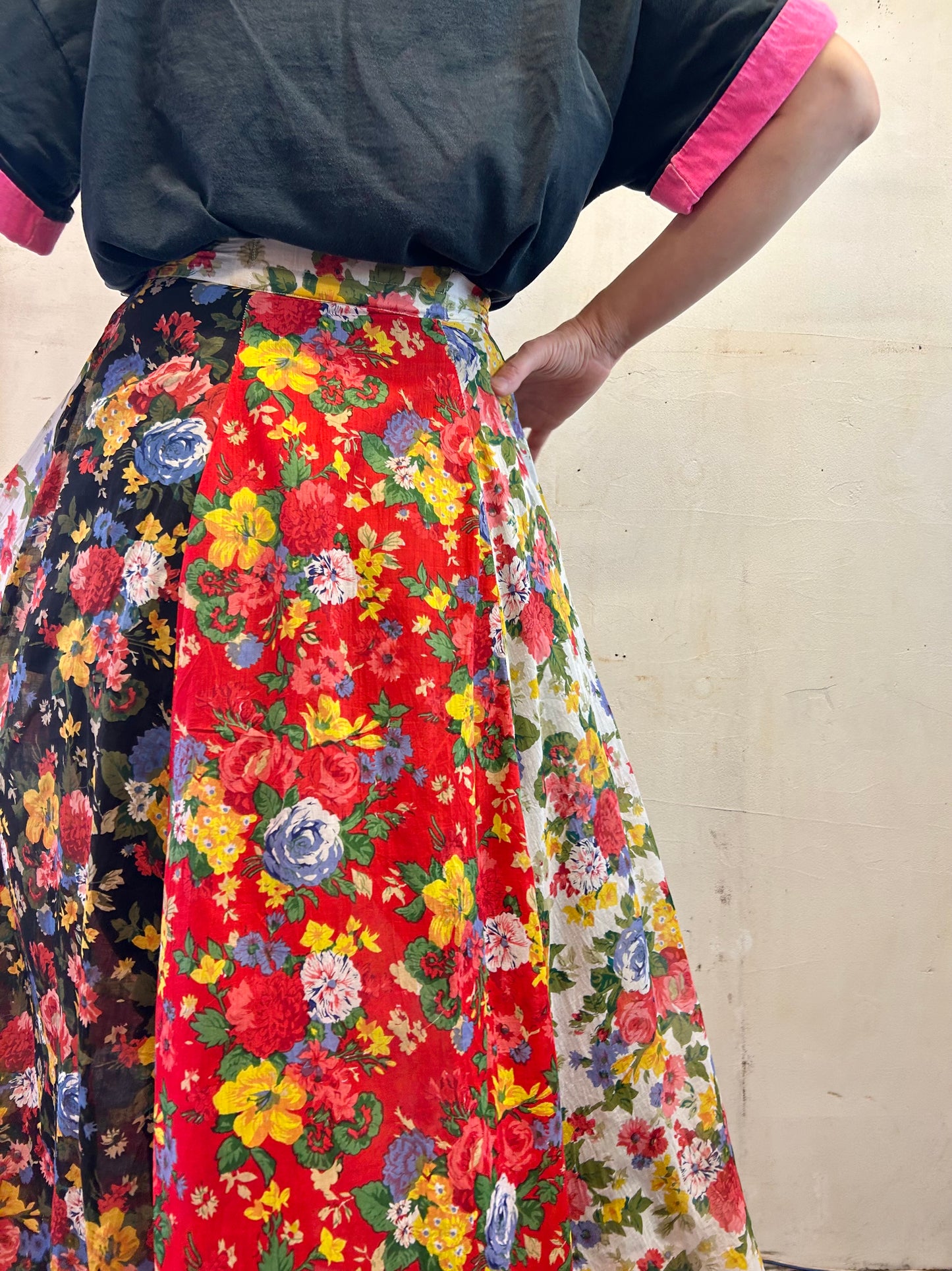 Vintage Patchwork Skirt [E27180]