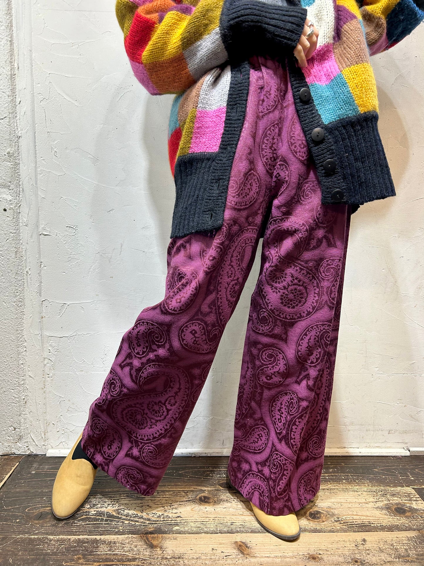 Vintage Jacquard Wide Pants 〜Amy Nina〜 [L25879]