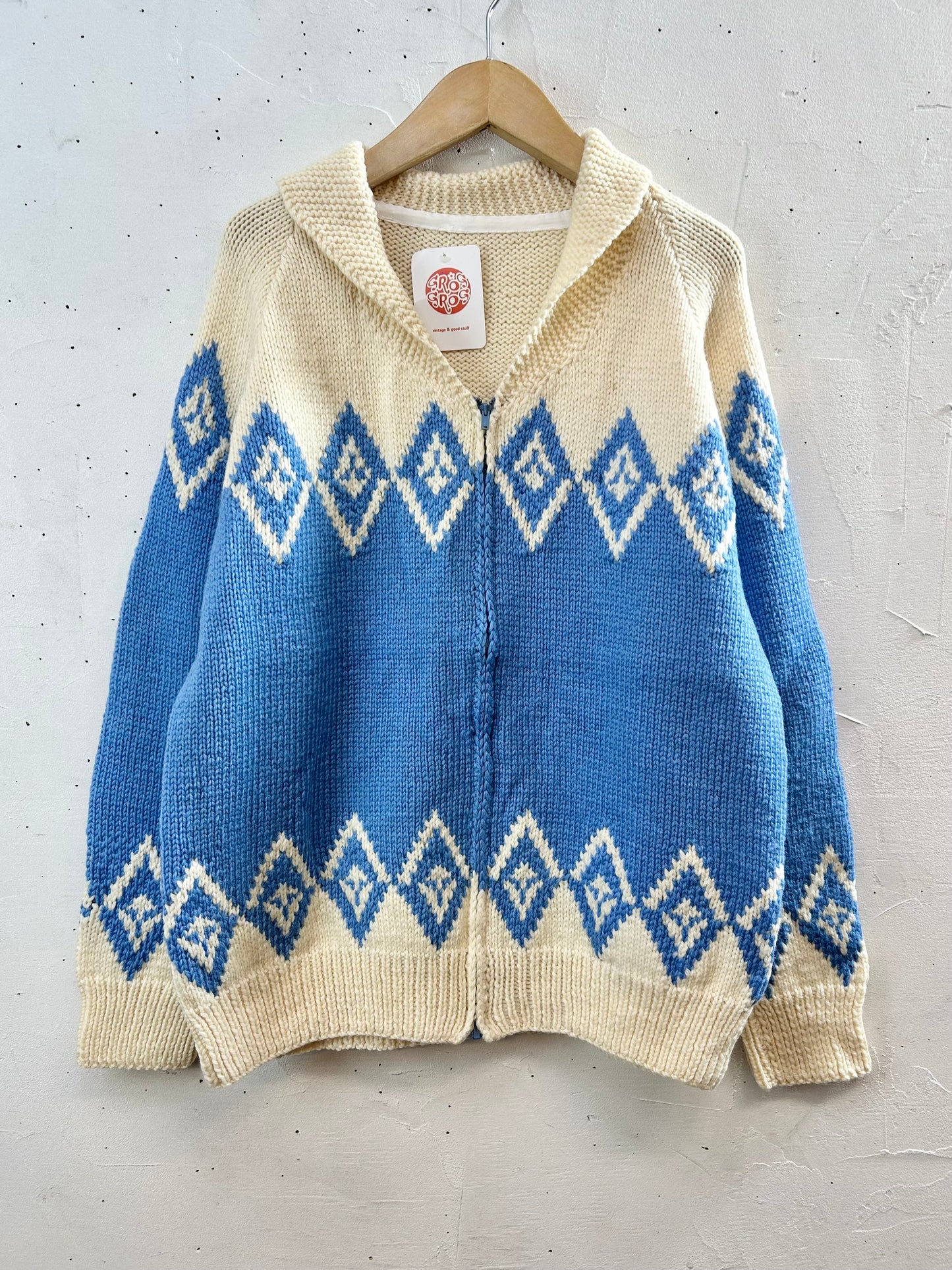 Vintage Cowichan Hand Knit Cardigan [L29162]