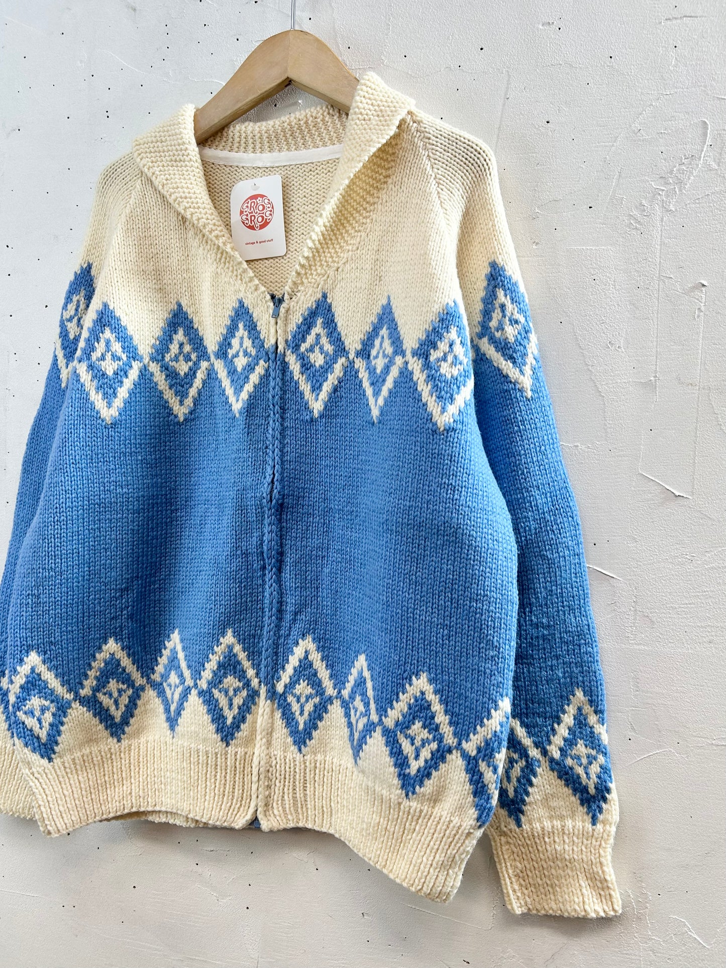 Vintage Cowichan Hand Knit Cardigan [L29162]