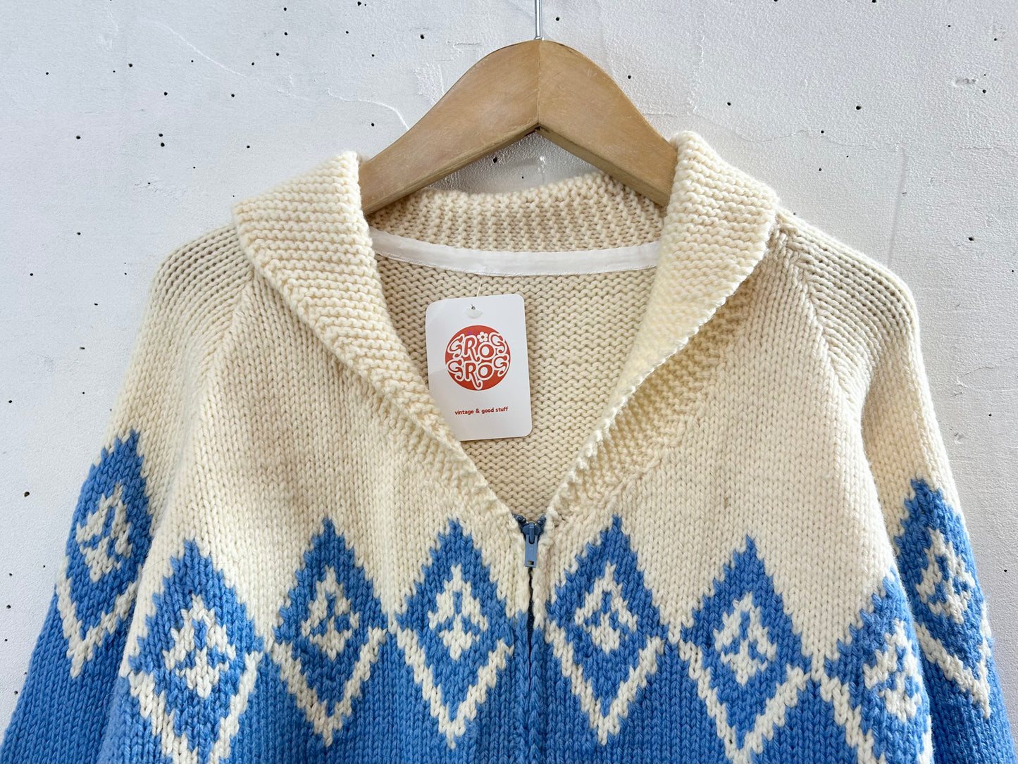 Vintage Cowichan Hand Knit Cardigan [L29162]