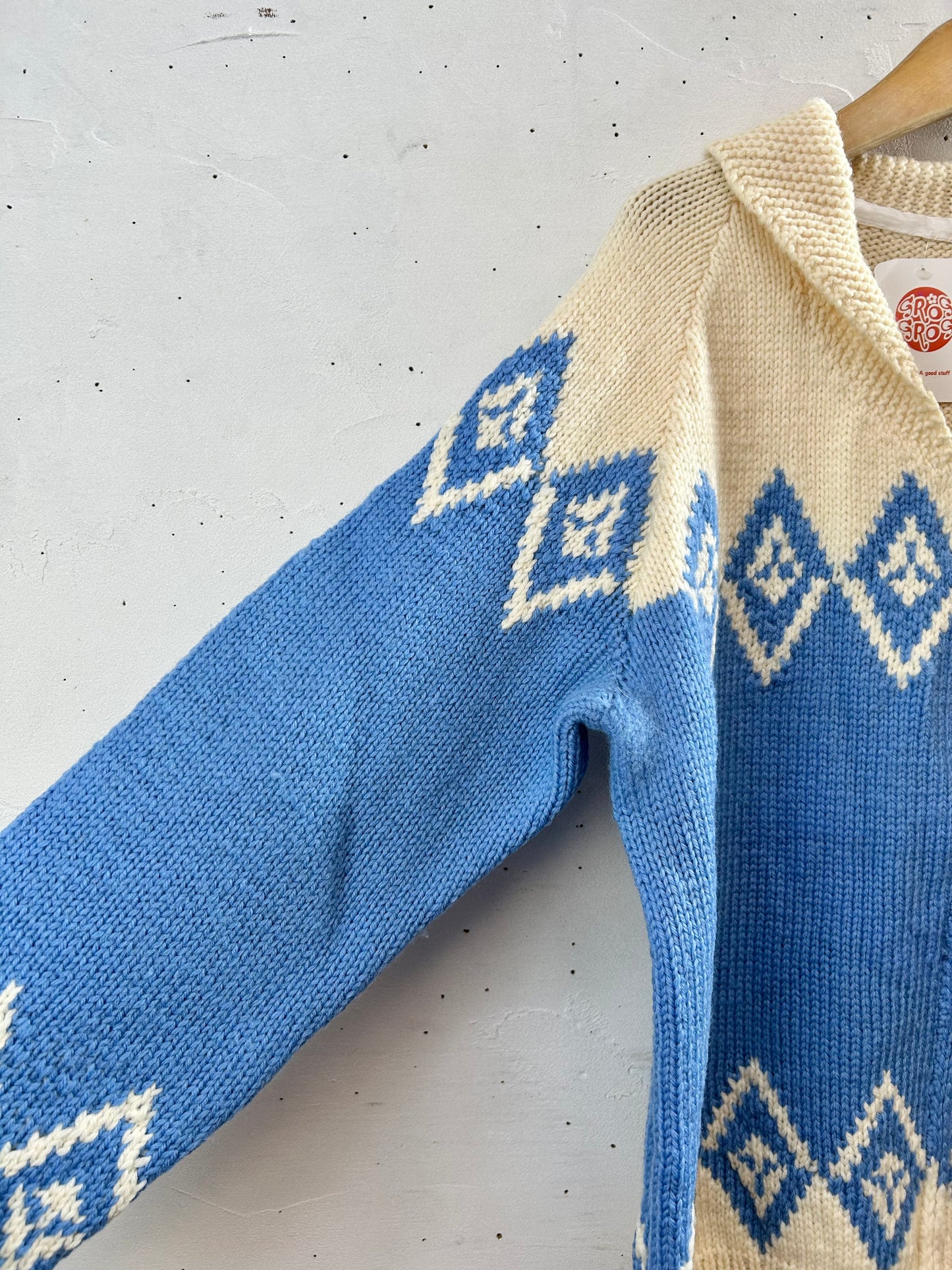 Vintage Cowichan Hand Knit Cardigan [L29162]