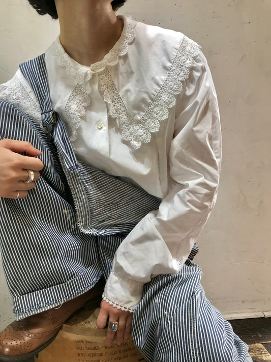 Vintage White Blouse [I24977]