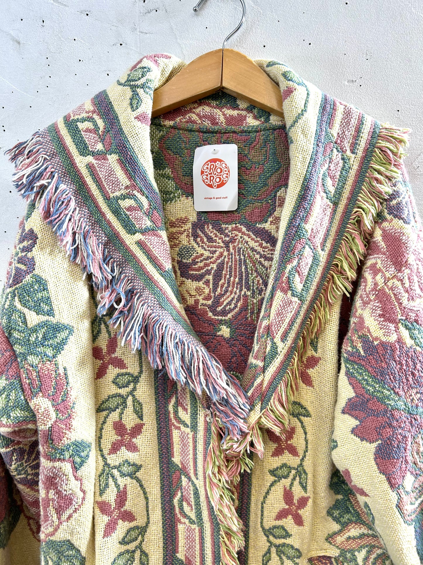 Vintage Fringe Rug Jacket [J28707]