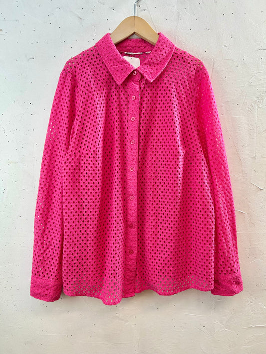 Vintage Eyelet Lace Shirt [F30443]