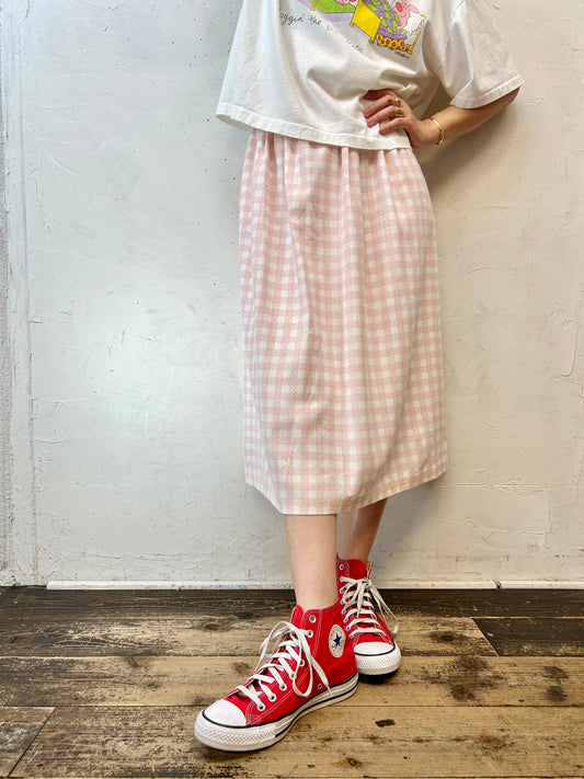 Vintage Gingham Plaid Skirt〜intriguing threads〜[F27616]