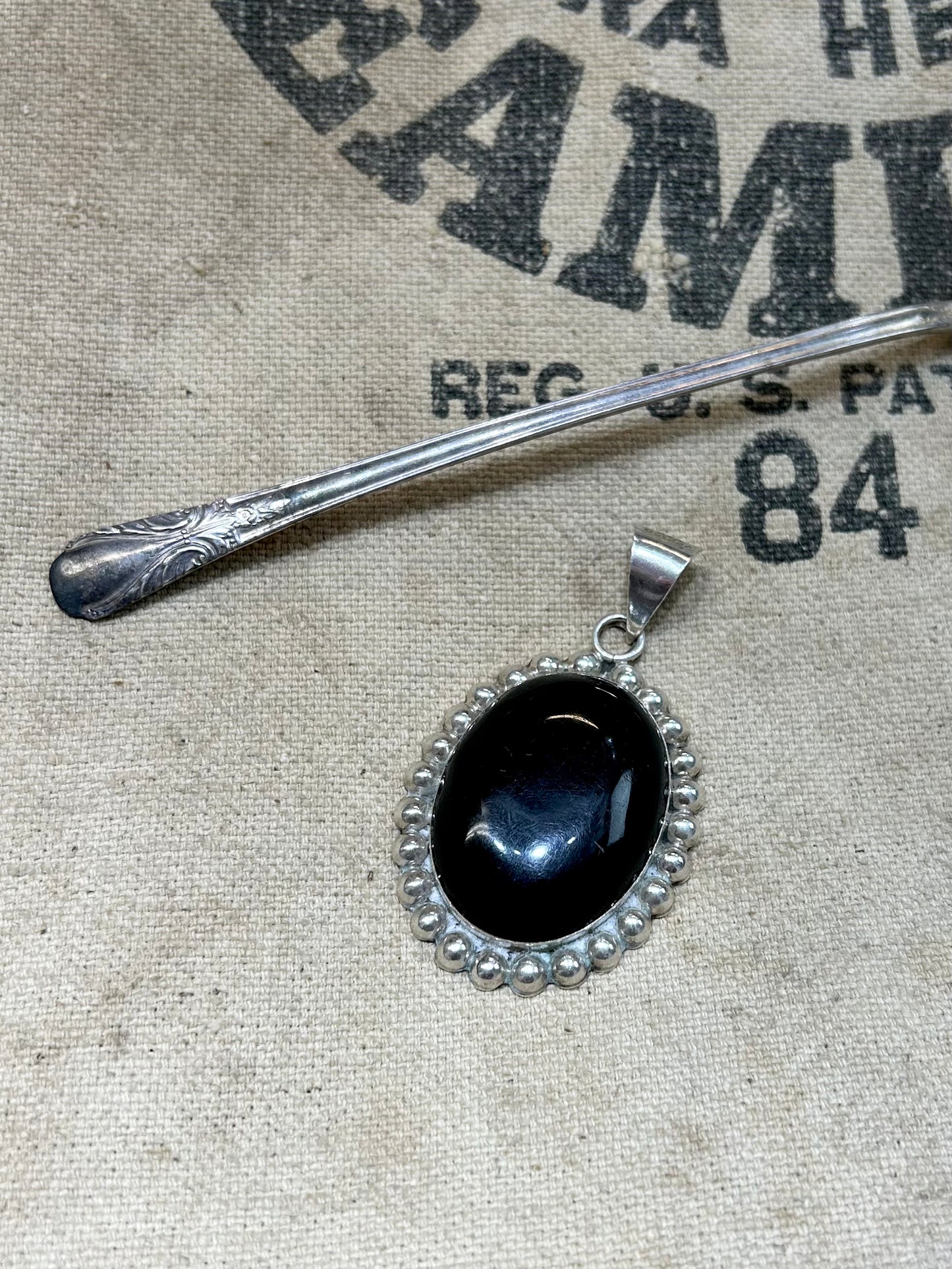 Vintage 925Silver Pendant Top [L25735]