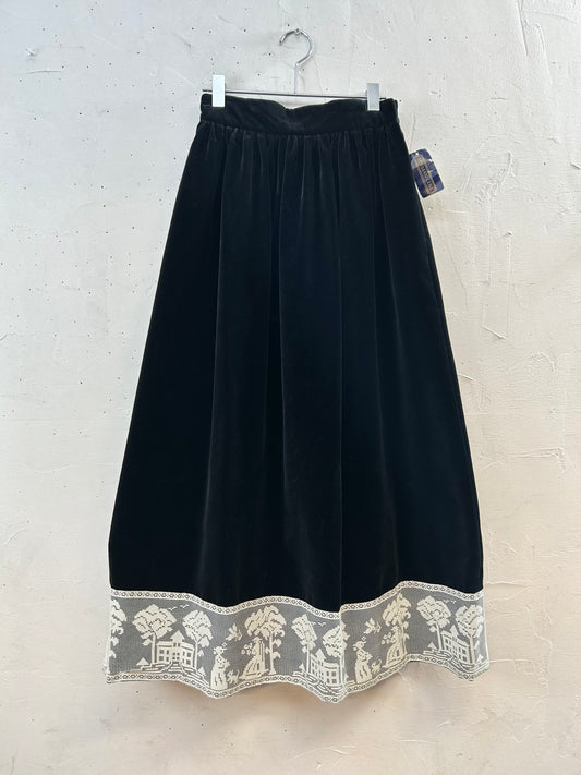 Vintage Velours Skirt Dead Stock [I28490]