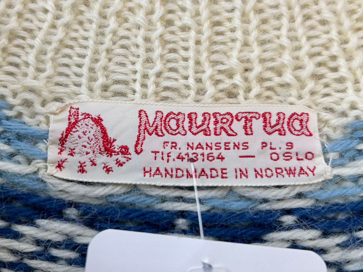 Vintage Nordic Knit Cardigan HAND MADE IN NORWAY [L29163]