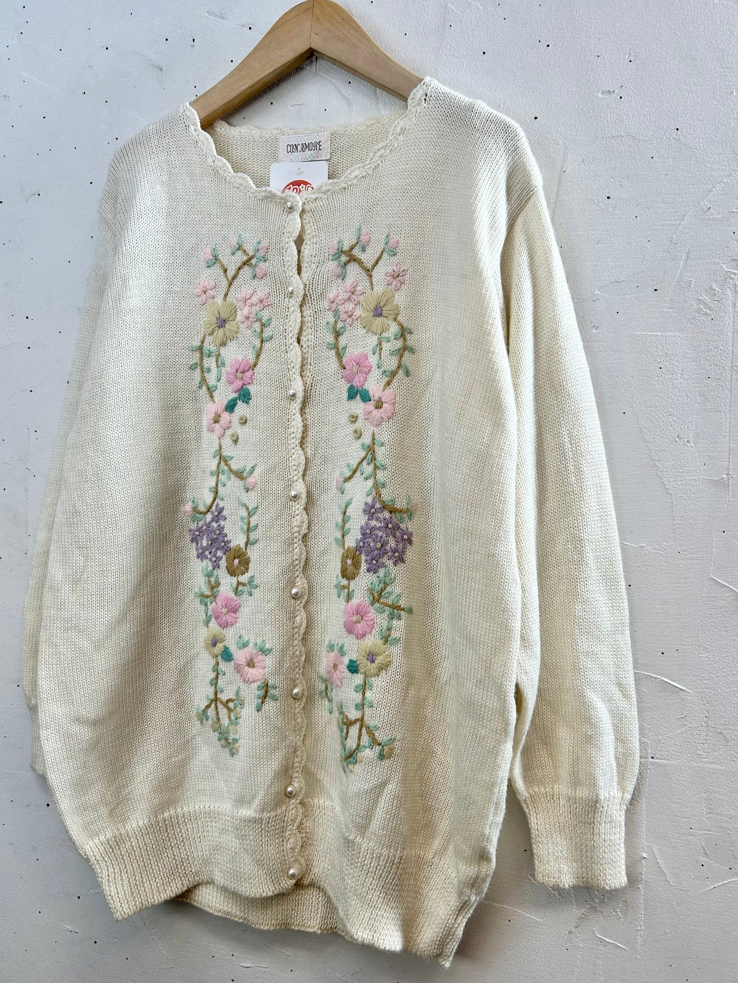 Vintage Embroidered Knit Cardigan [A29381]