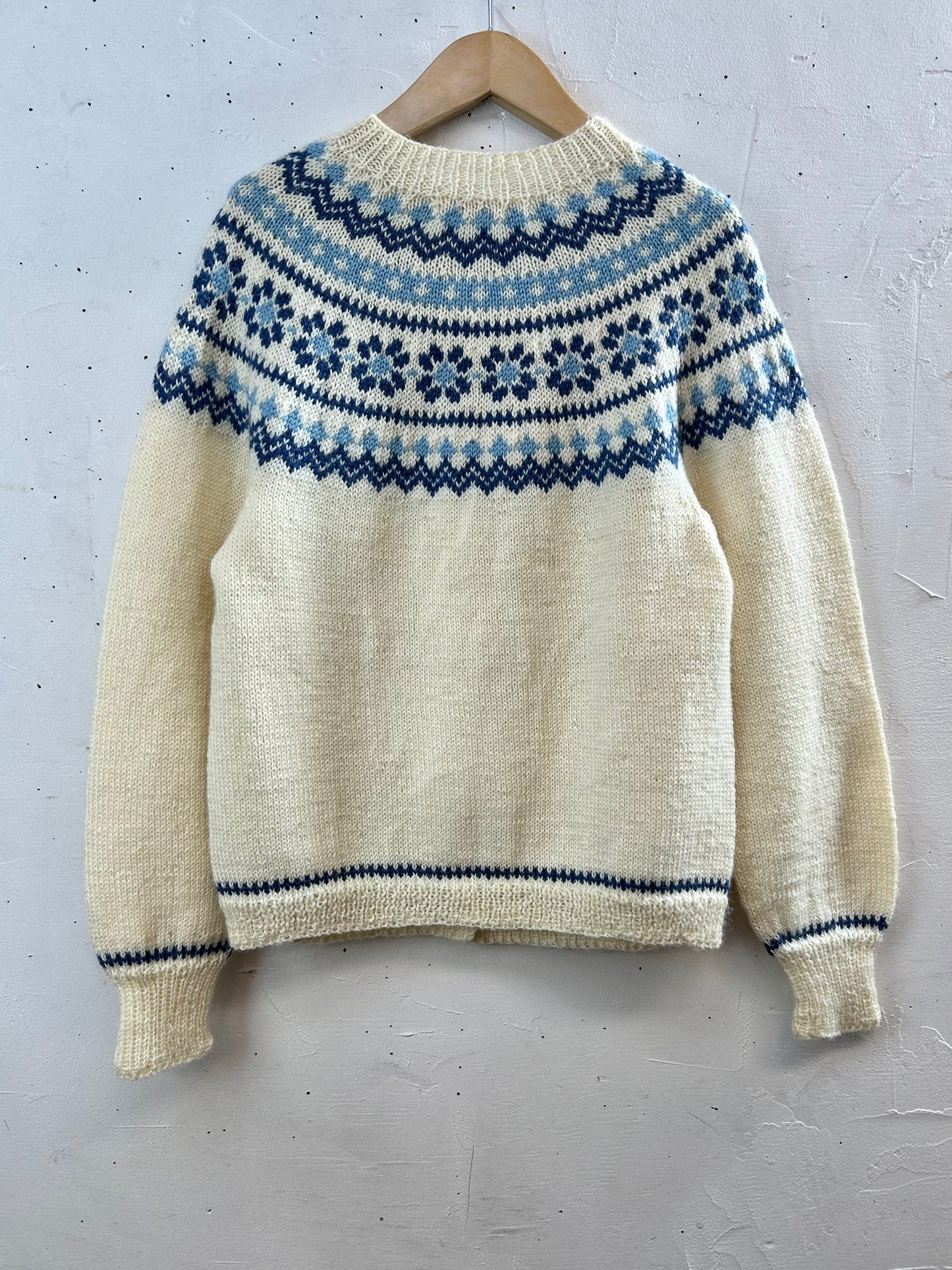 Vintage Nordic Knit Cardigan HAND MADE IN NORWAY [L29163]