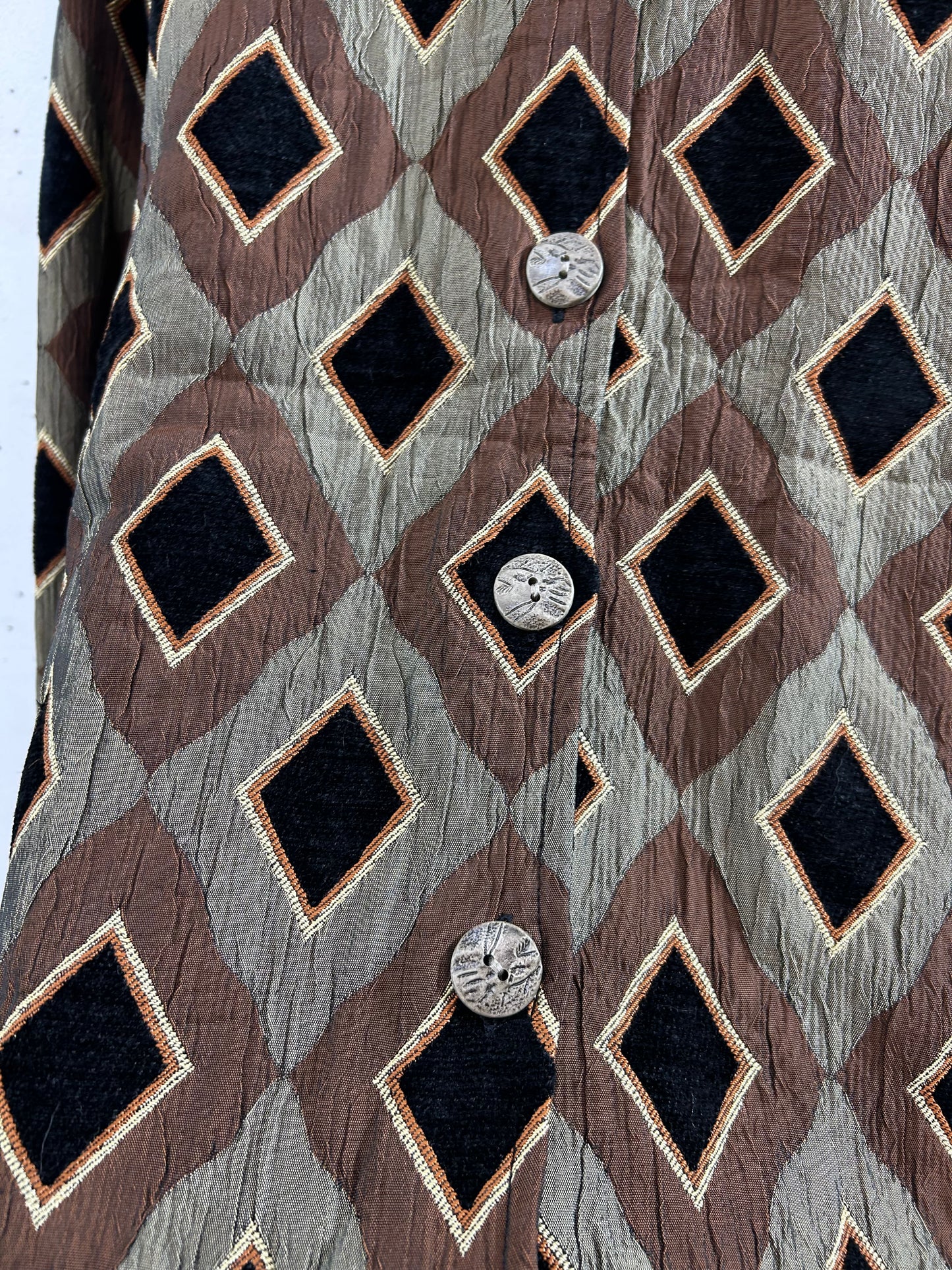 Vintage Diamond Pattern Jacket [L29161]