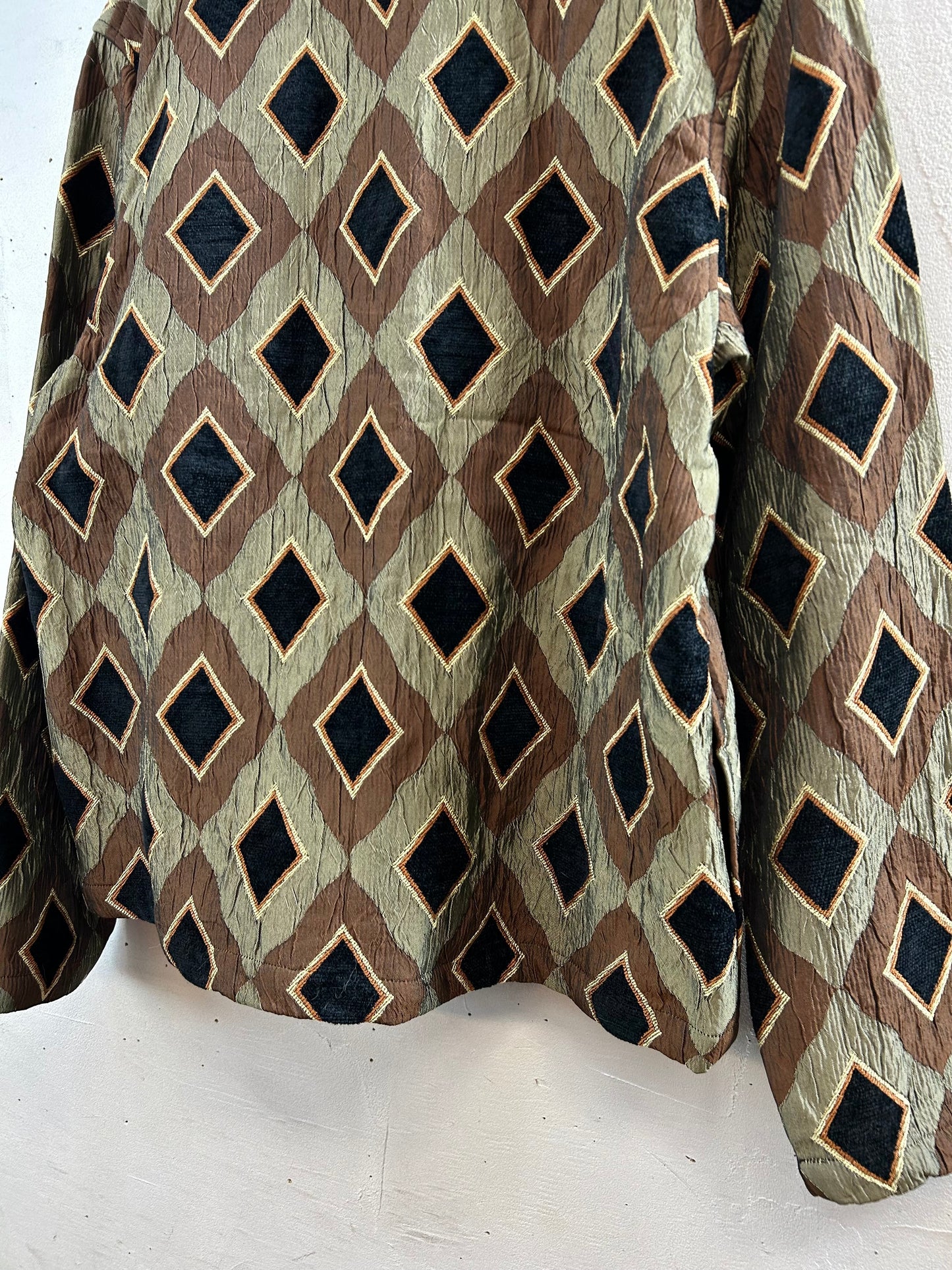 Vintage Diamond Pattern Jacket [L29161]