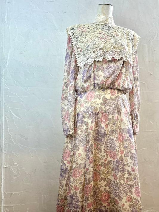 ’80s Vintage Dress〜GUNNE SAX 〜[D30029］