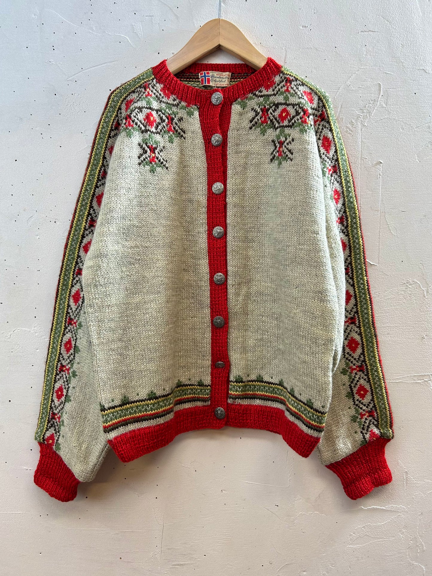 Vintage Nordic Hand Knit Cardigan [J28714]