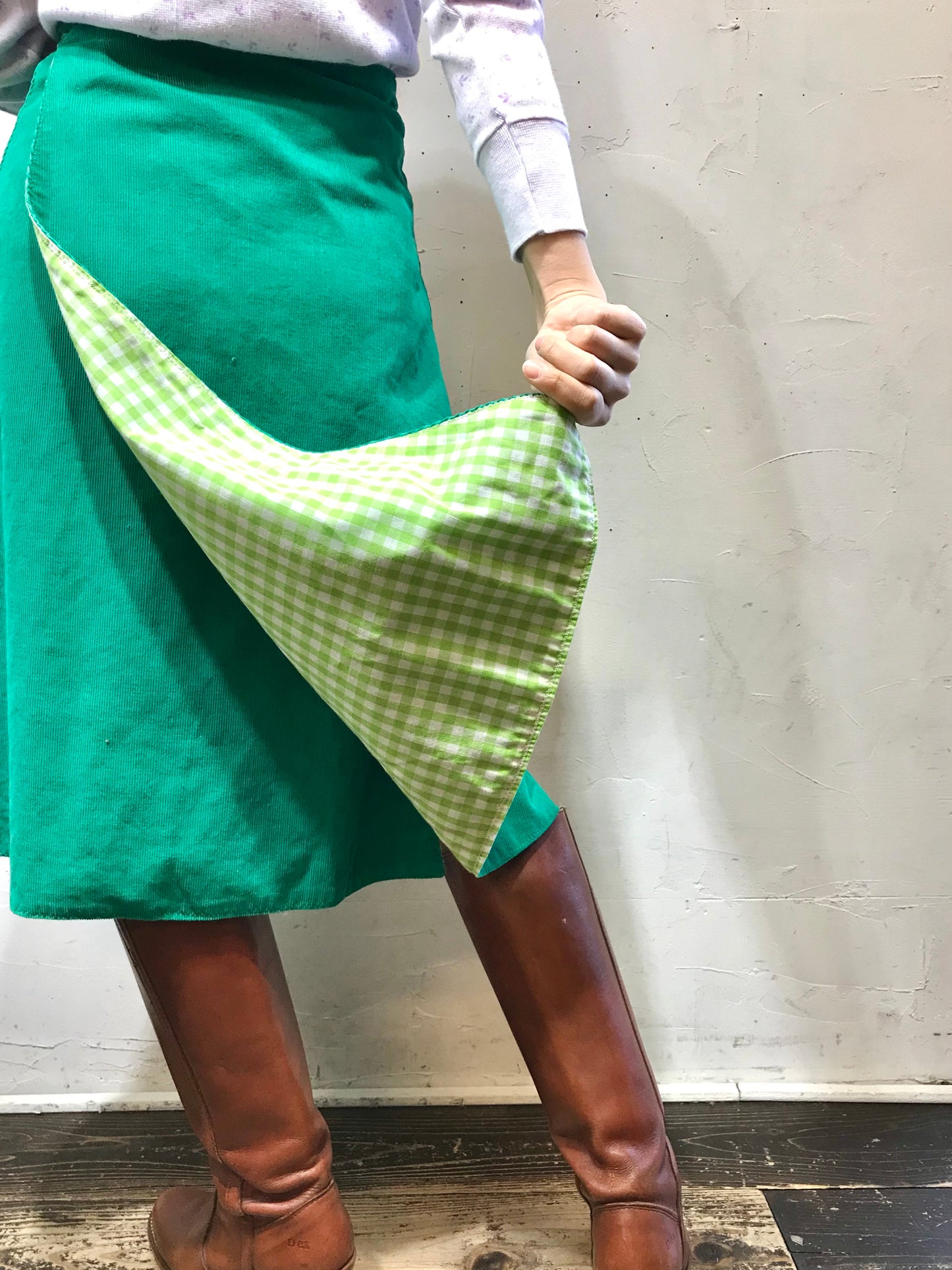 ’70s Vintage Wrap Skirt [L25805]