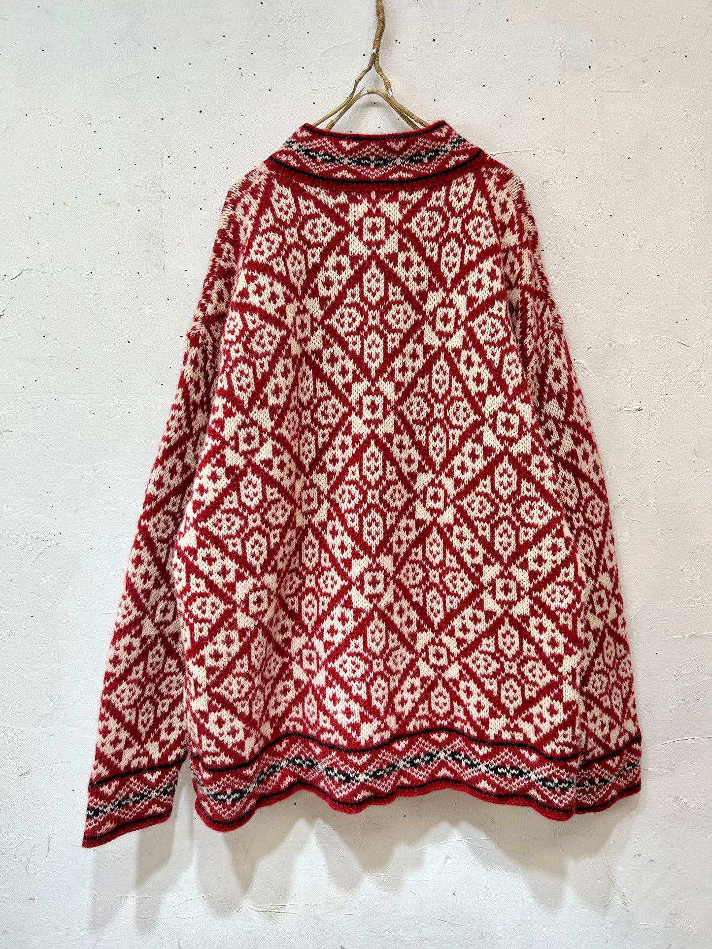 Vintage Nordic Knit Cardigan 〜L.L.Bean〜 [K25651]