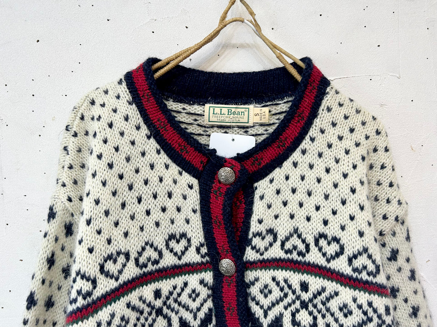 Vintage Nordic Knit Cardigan 〜L.L.Bean〜 [K25650]