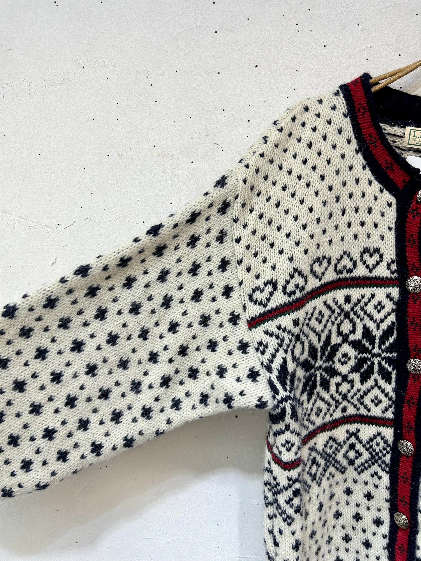 Vintage Nordic Knit Cardigan 〜L.L.Bean〜 [K25650]