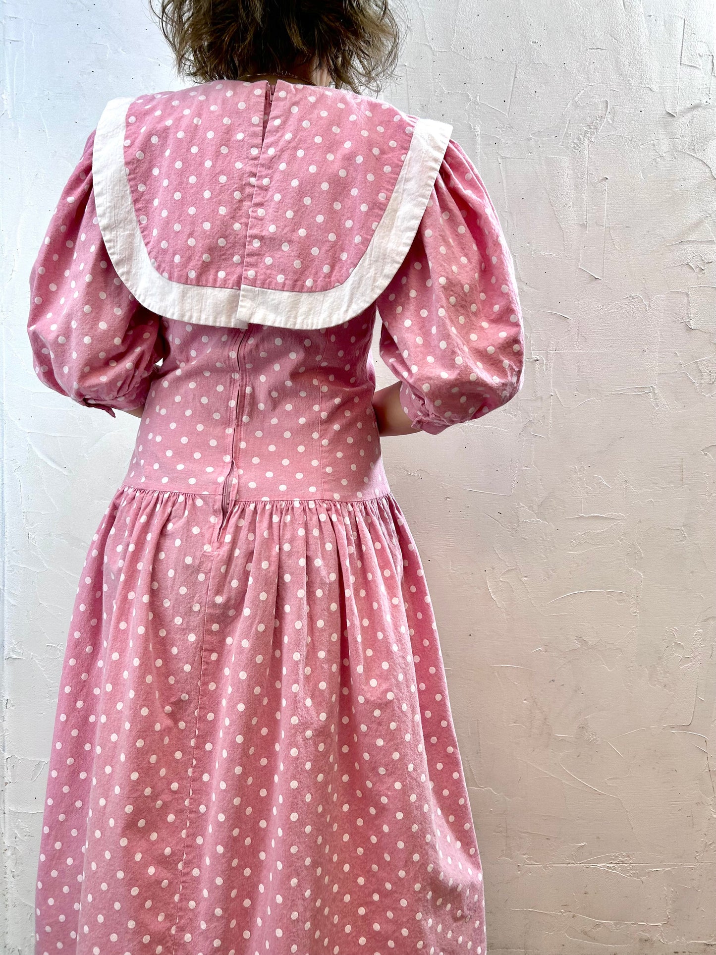 Vintage Sailor collar Dress MADE IN USA [H28088]