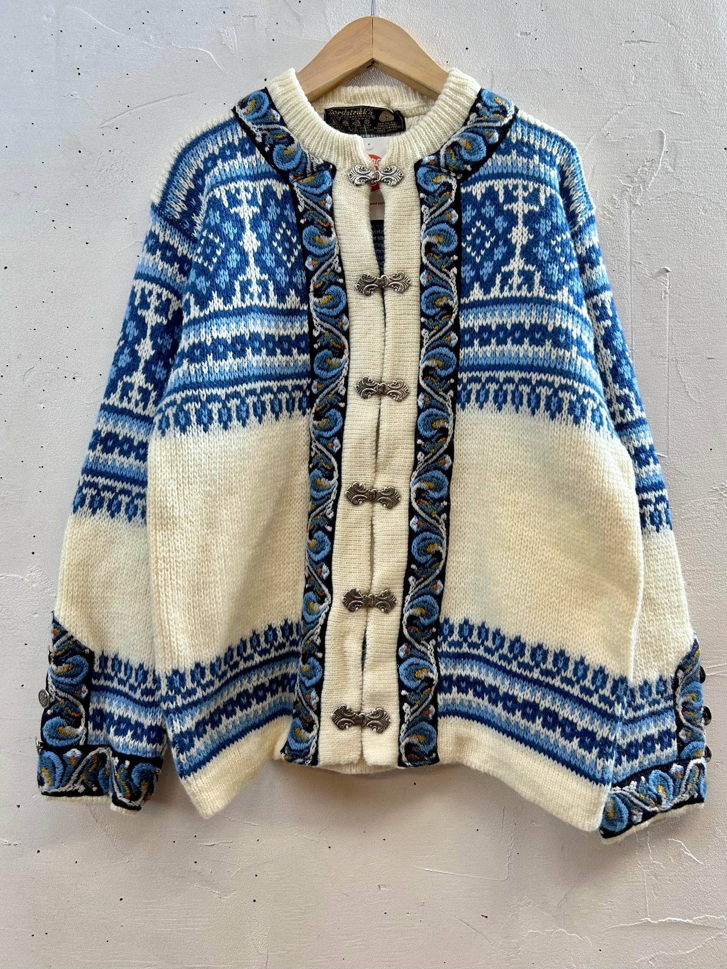 Vintage Nordic Knit Cardigan  MADE IN NORWAY [J28712]