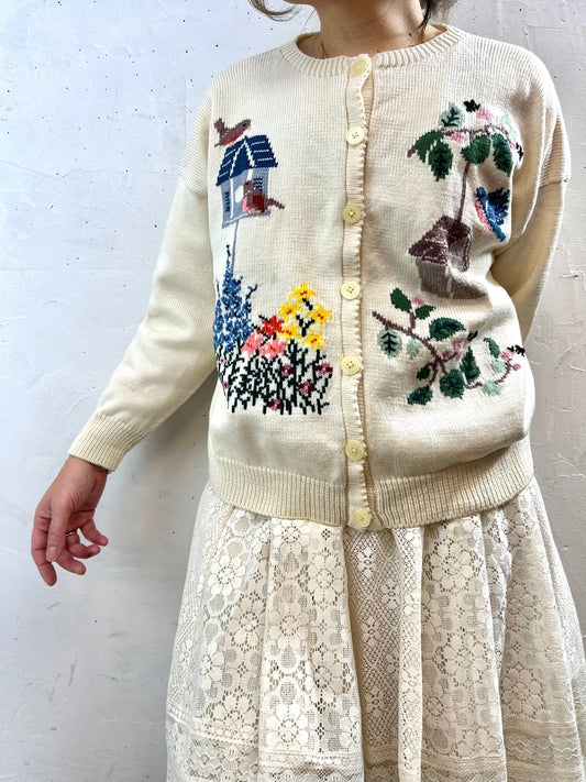 Vintage Knit Cardigan MADE IN MICHIGAN [K28936]