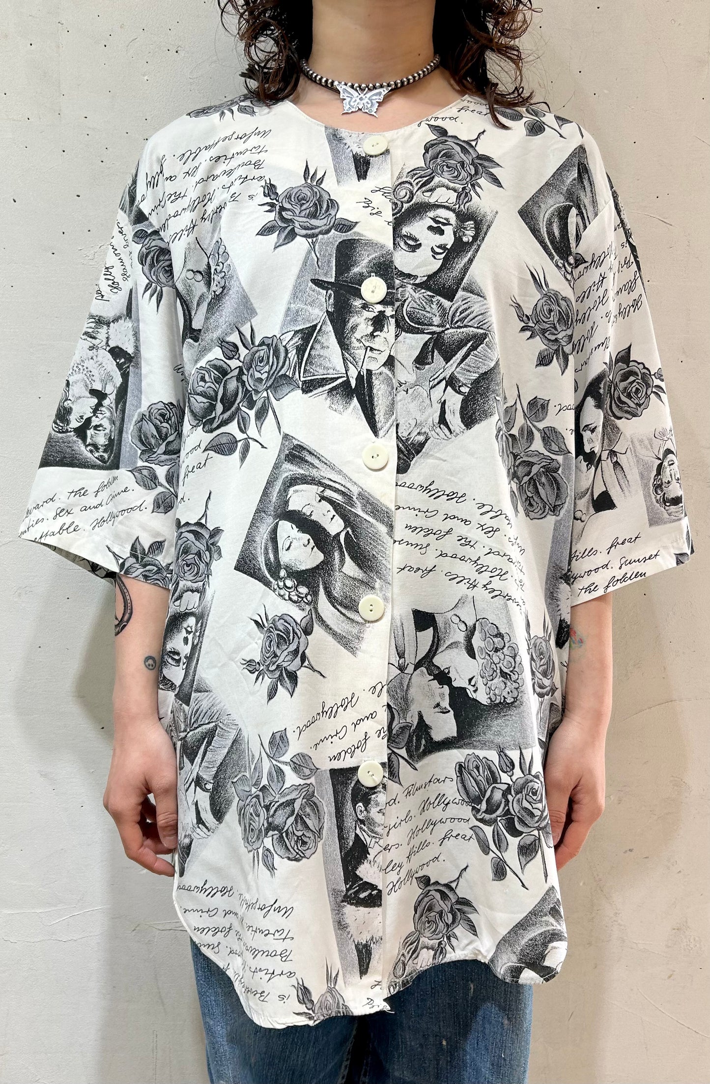 Vintage Hollywood Pattern Shirt [C26592]