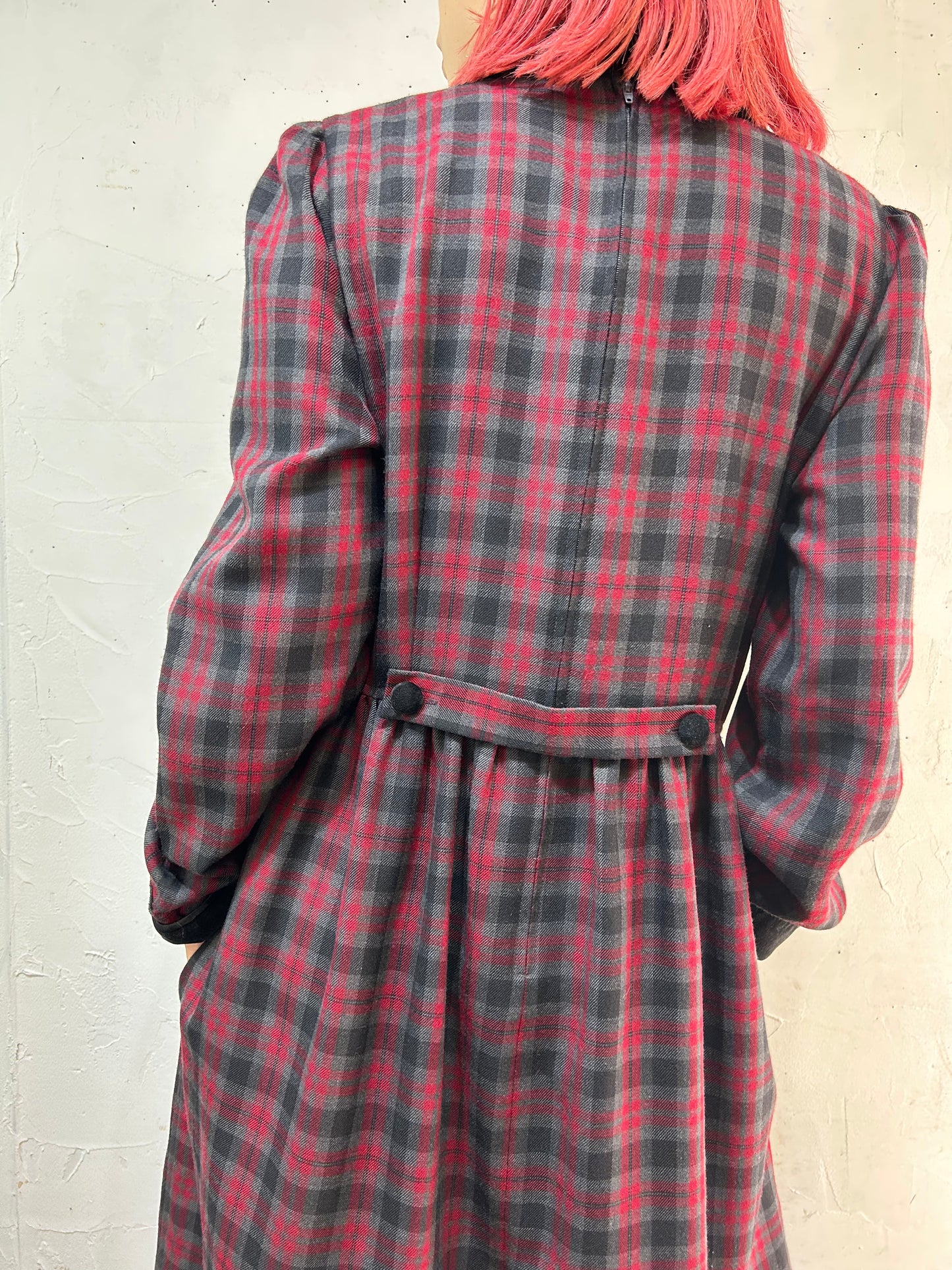 Vintage Plaid Dress [I25010]