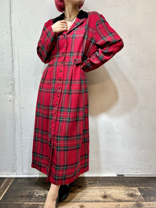 Vintage Plaid Dress 〜JESSICA HOWARD〜 [K25670]