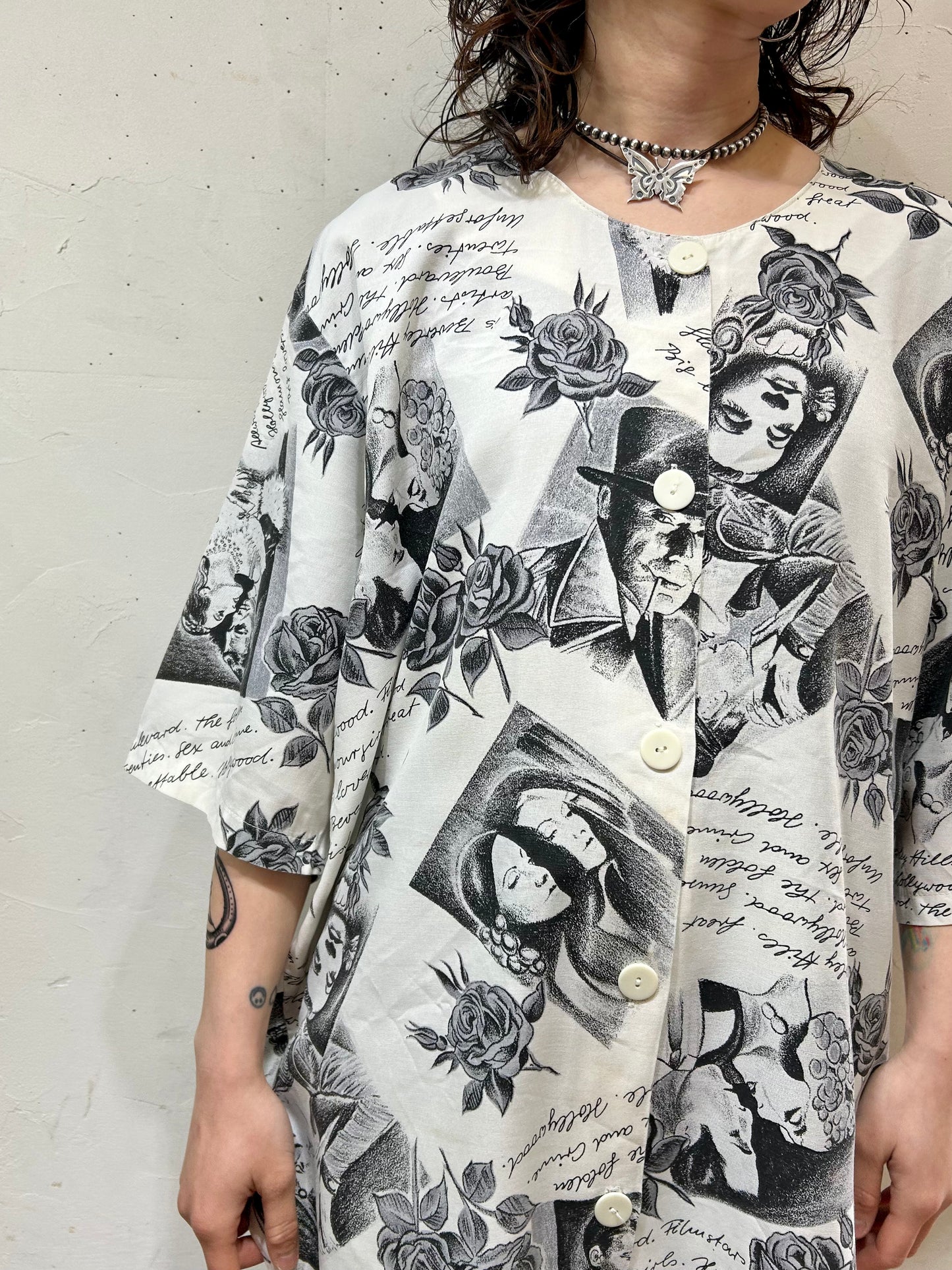 Vintage Hollywood Pattern Shirt [C26592]