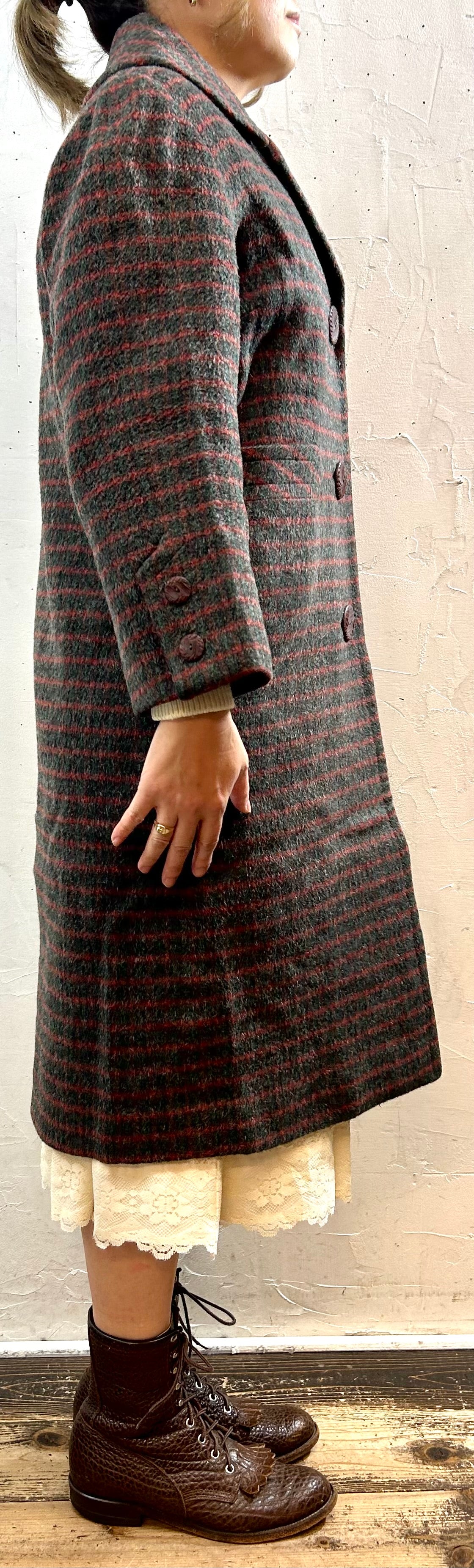 Vintage Plaid Coat  [K28934]