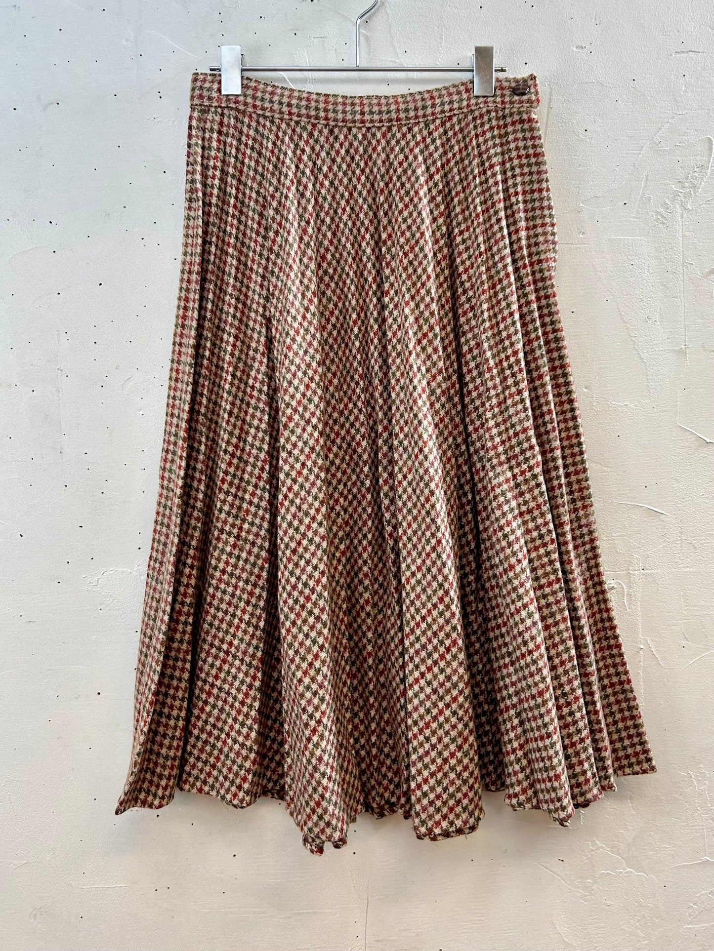 Vintage Wool Plaid Skirt [I28496]