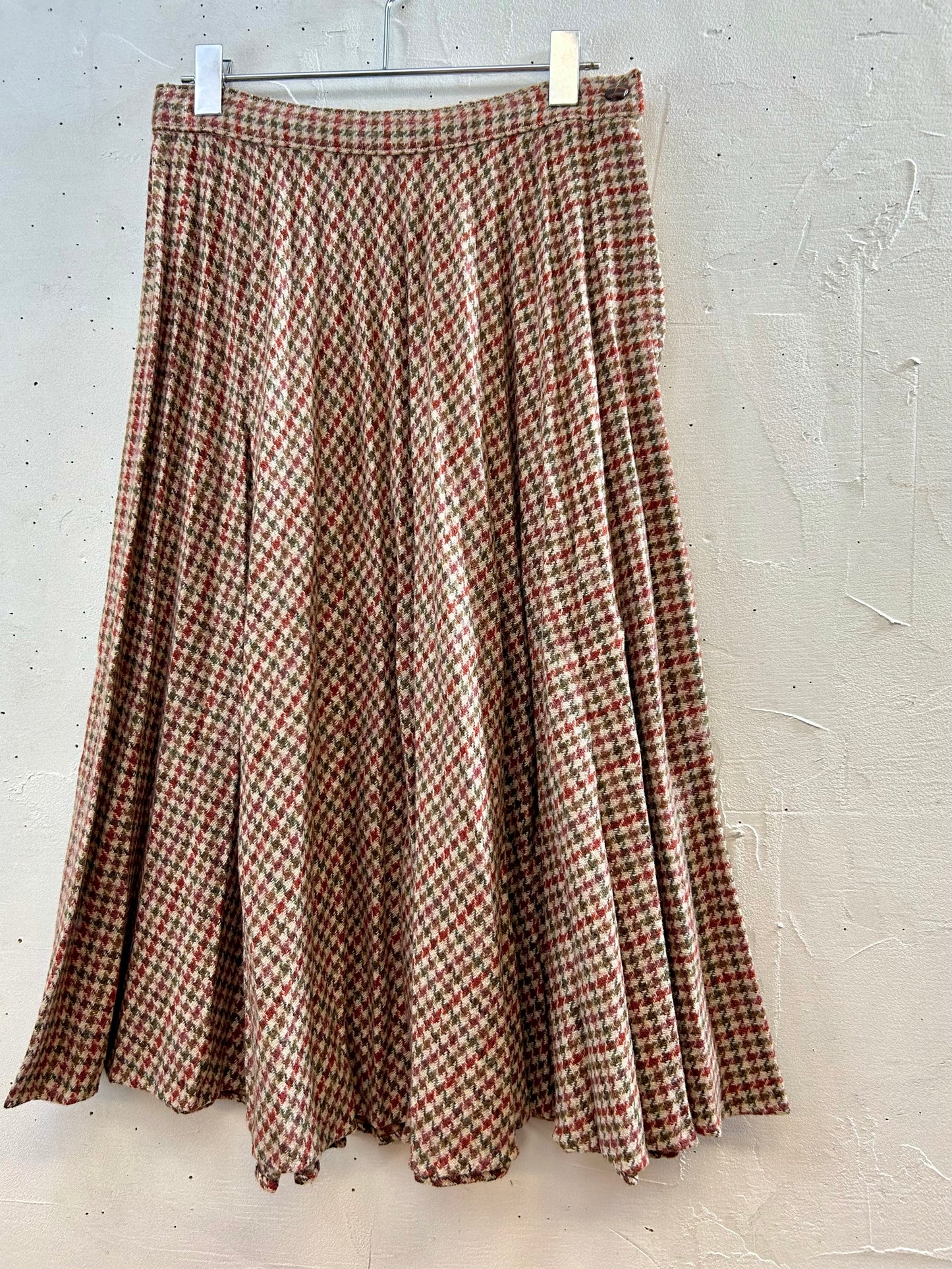 Vintage Wool Plaid Skirt [I28496]