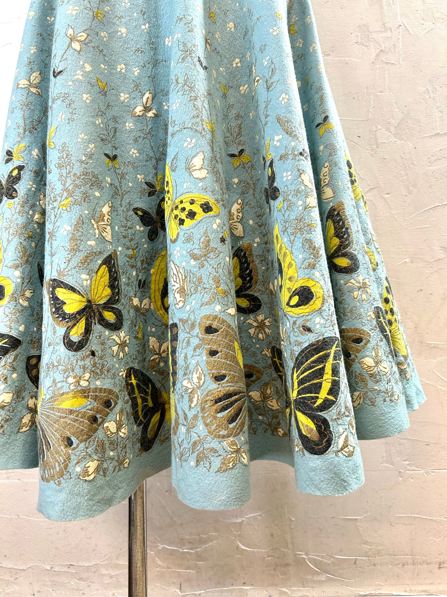 ’50s Vintage End Pattern Skirt [A29386]
