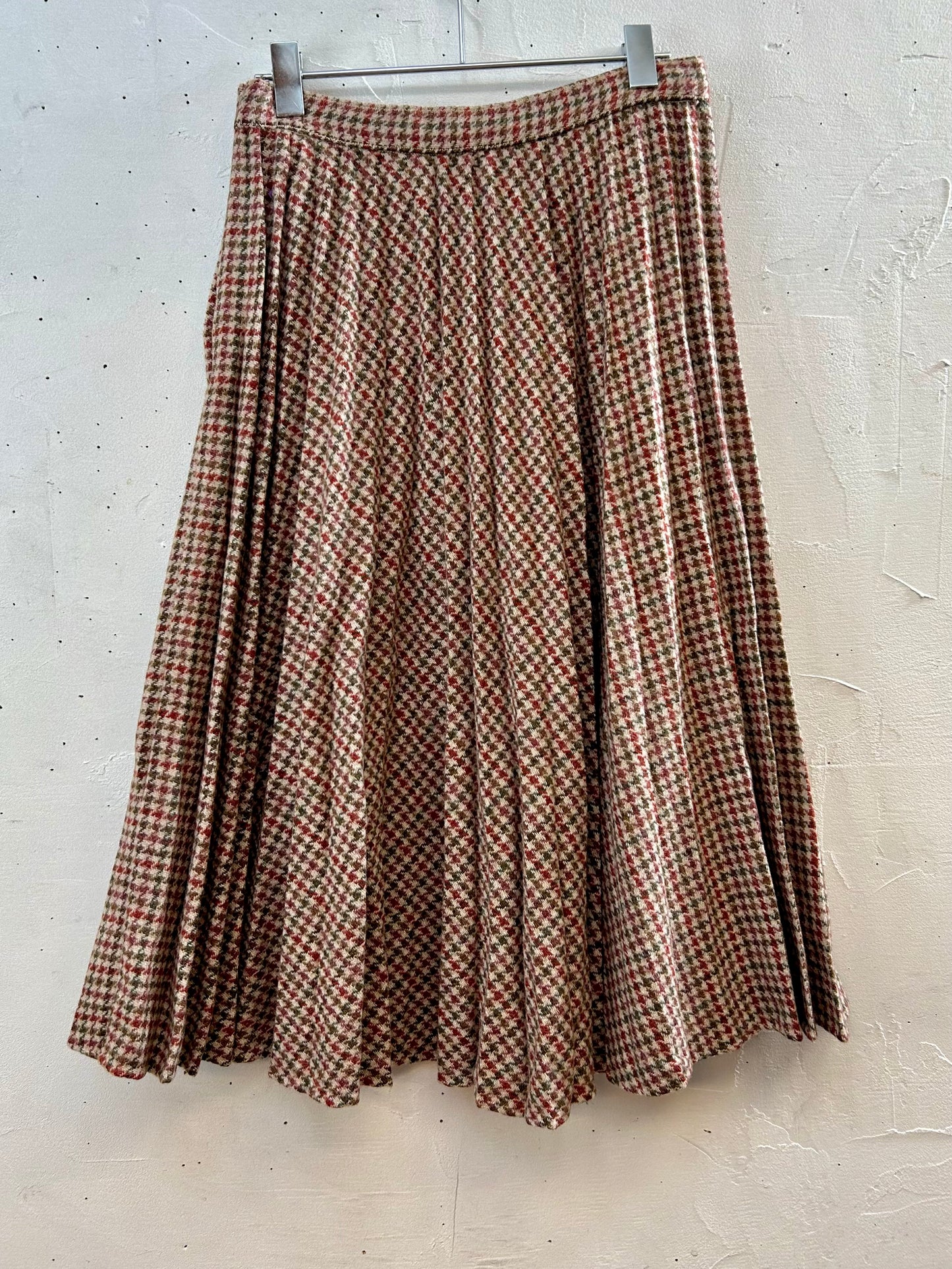 Vintage Wool Plaid Skirt [I28496]