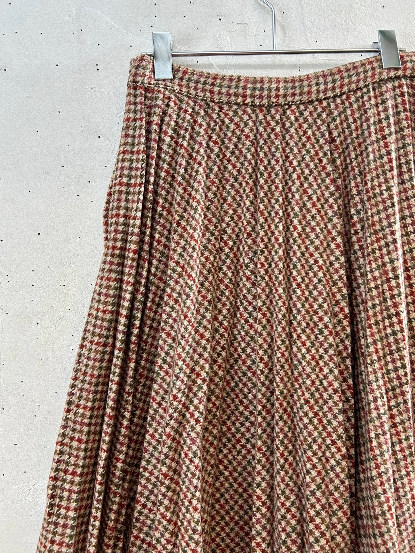 Vintage Wool Plaid Skirt [I28496]