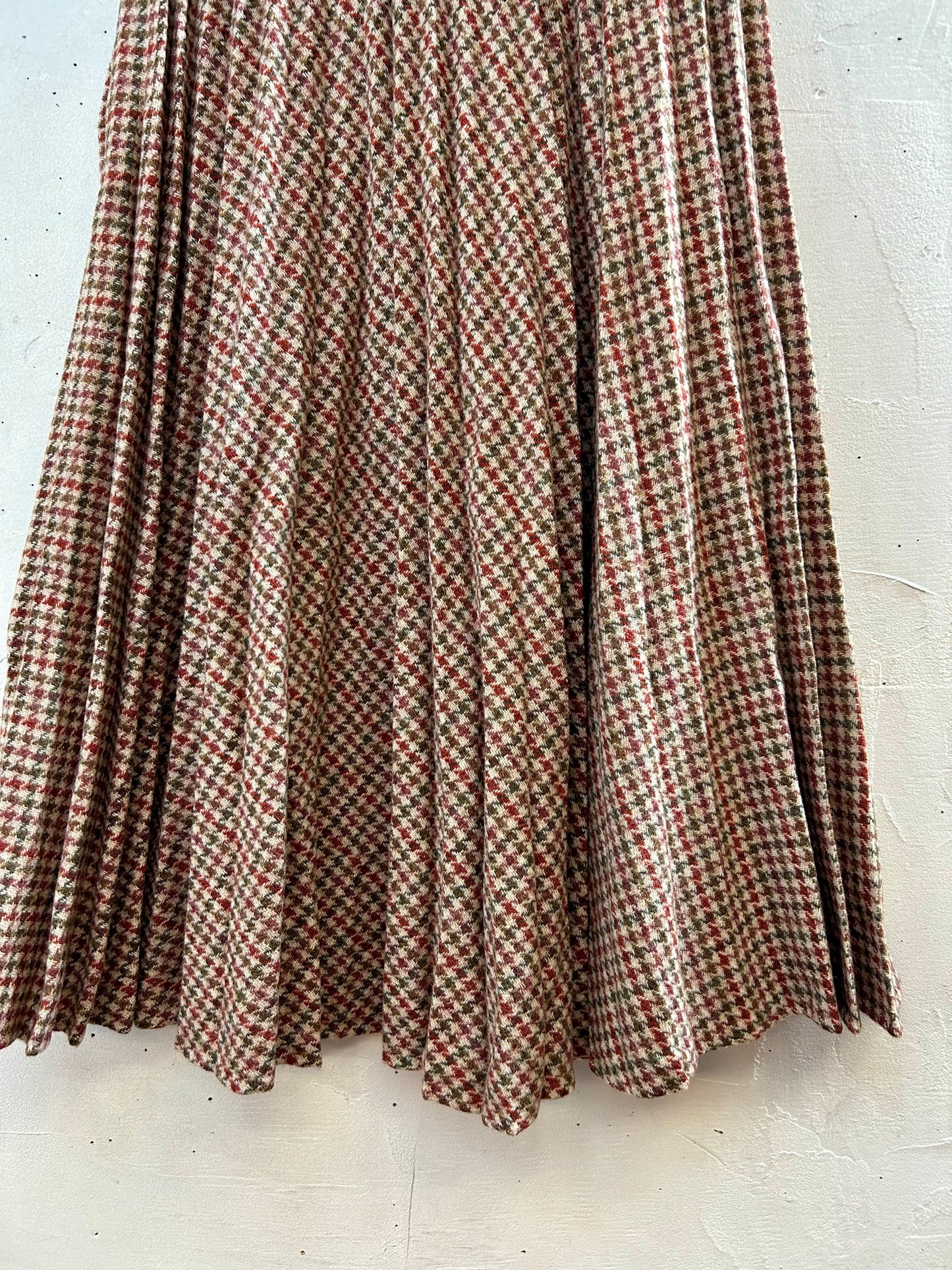 Vintage Wool Plaid Skirt [I28496]