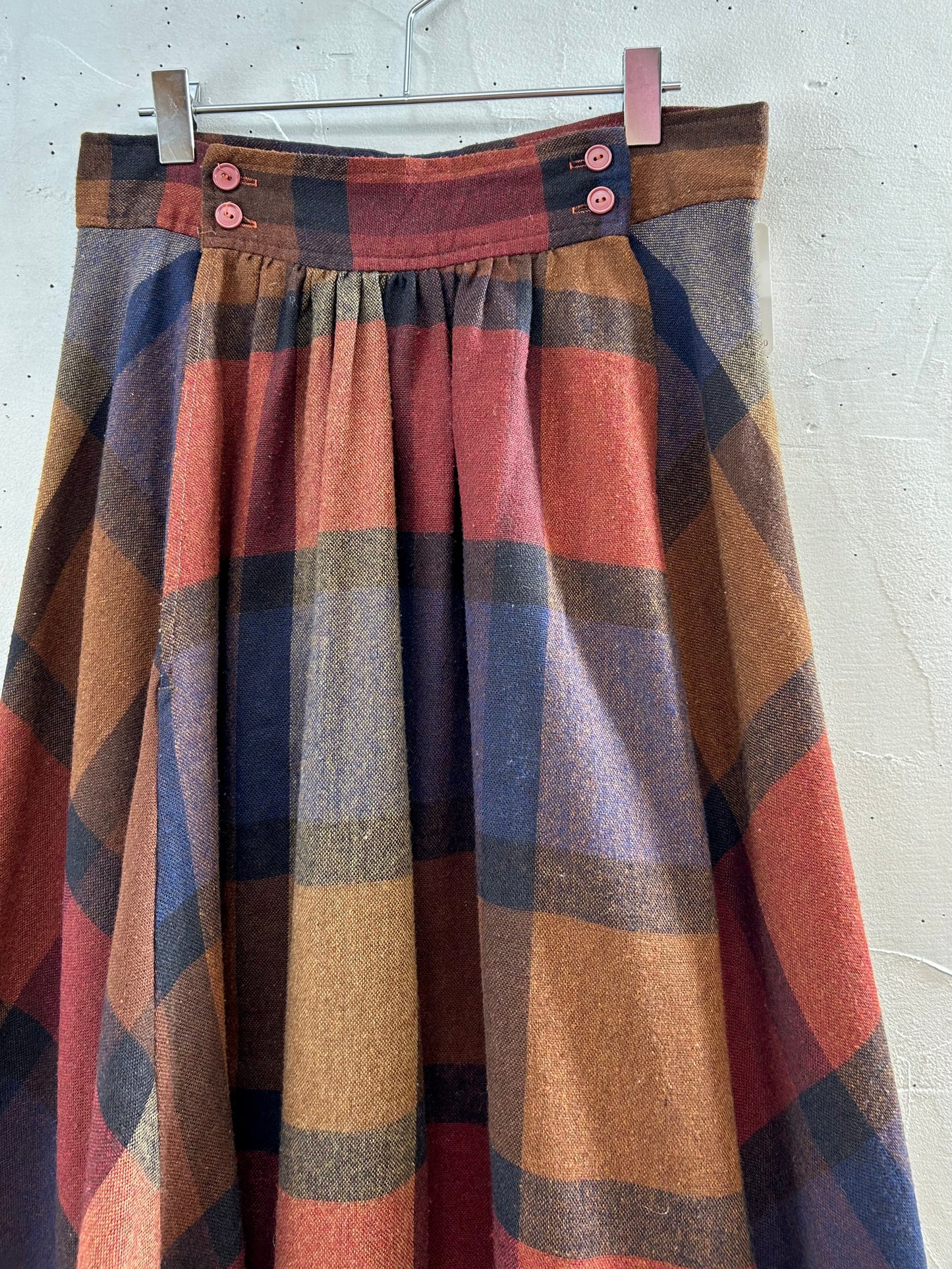 Vintage Plaid Skirt [I28495]