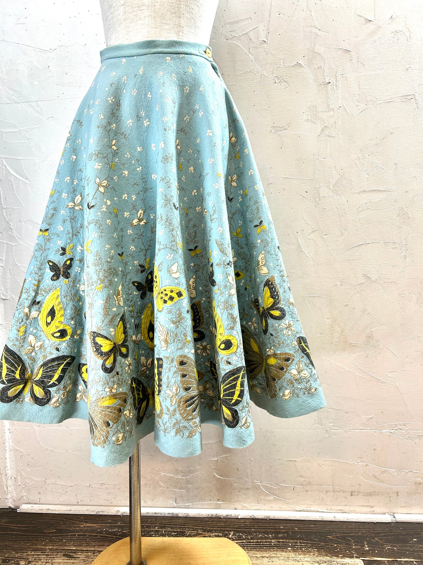 ’50s Vintage End Pattern Skirt [A29386]