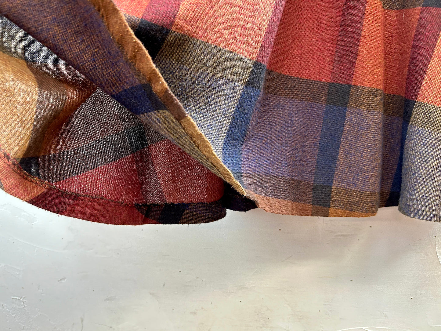 Vintage Plaid Skirt [I28495]