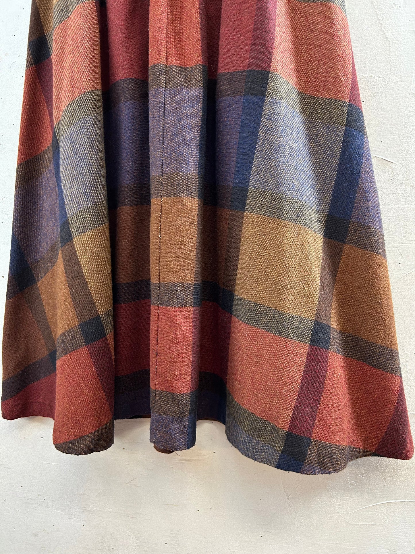 Vintage Plaid Skirt [I28495]